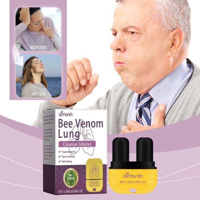 Ximonth Bee Venom Lung Cleanse Inhaler, The Portable Breathing Nasal Aspirator Cleans The Nasal Cavity Efficiently And Gently Without Stimulation