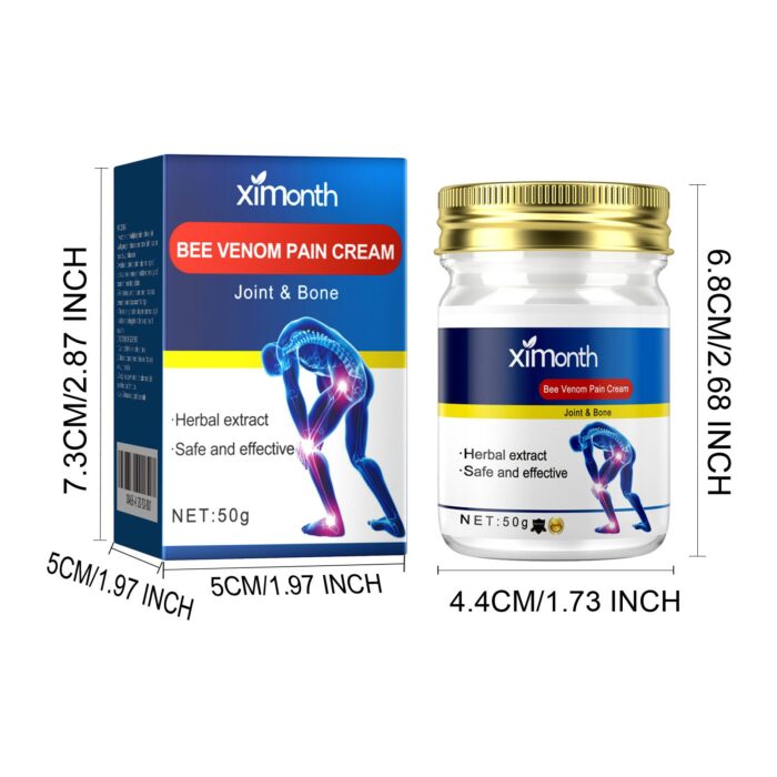 Ximonth Bee Venom Joint Care Cream, Relieve Lumbar Knee Muscle Pain Joint Care Cream