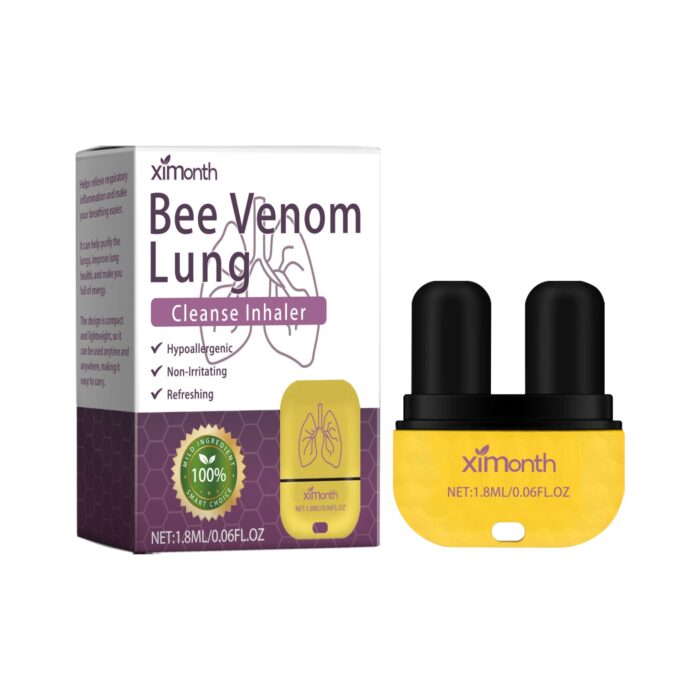 Ximonth Bee Venom Lung Cleanse Inhaler, The Portable Breathing Nasal Aspirator Cleans The Nasal Cavity Efficiently And Gently Without Stimulation