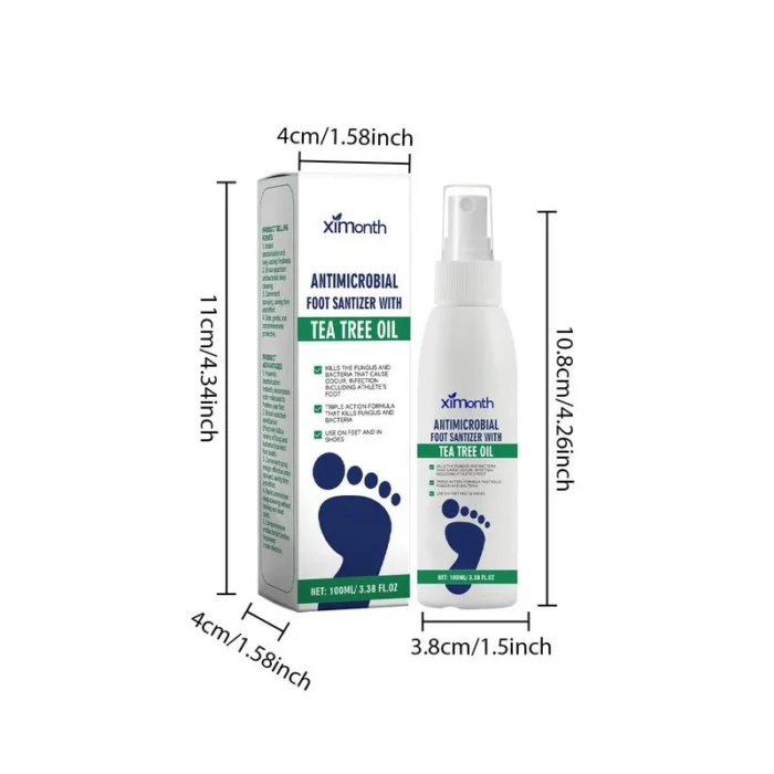 Ximonth Foot Spray with Tea Tree Oil Tea Tree Oil Feet Spray 2PCS